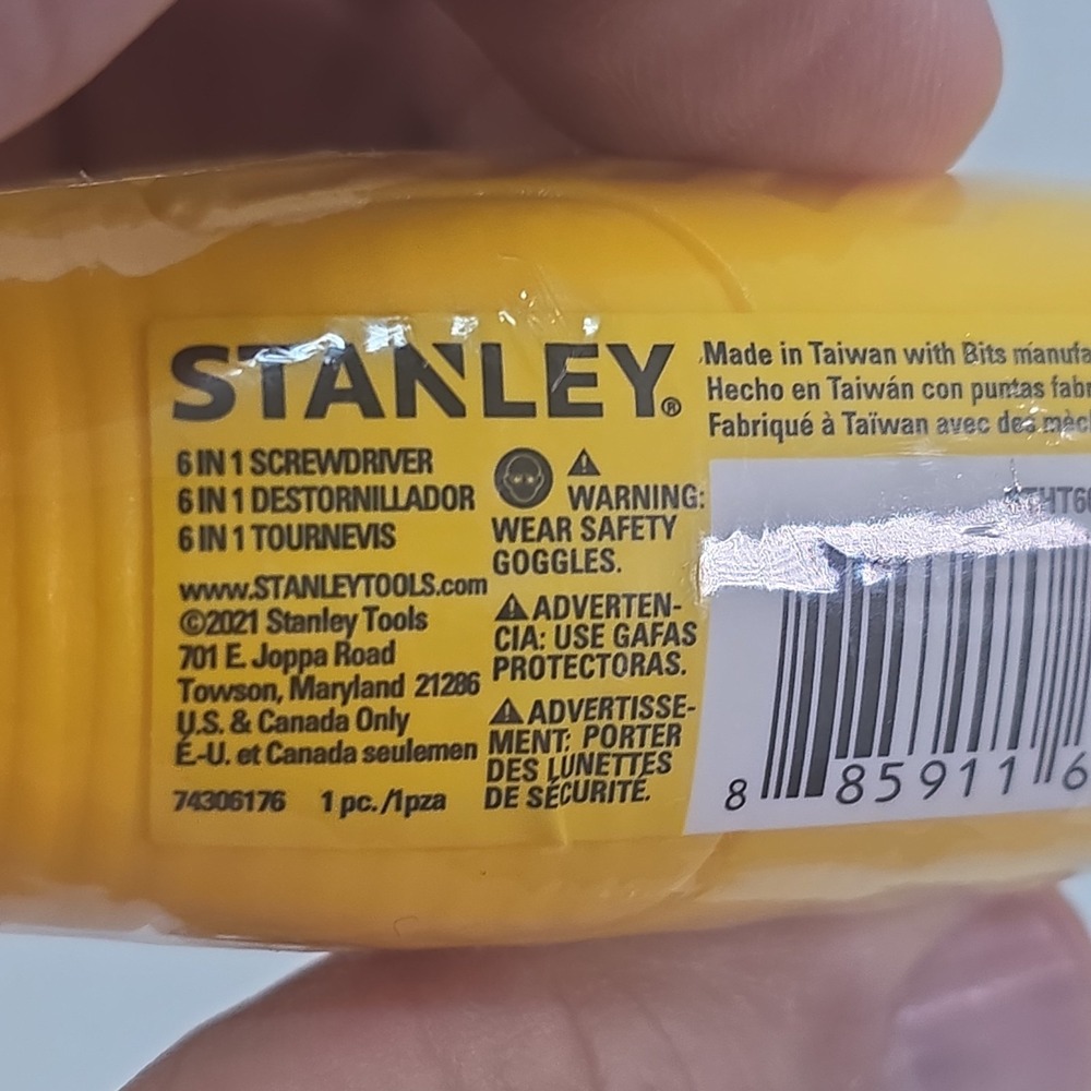 Stanley 6-in-1 Quick Change Interchangeable Screwdriver Handle Replacement Only - Picture 8 of 9
